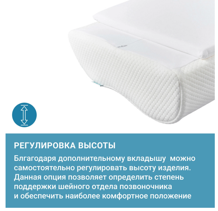 Подушка ортопедическая для мужчин Респекта (Respecta) П05 Белая, Трелакс 60х38 купить в OrtoMir24